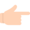 Backhand Index Pointing Right emoji on Mozilla